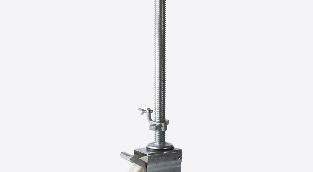 Steel Deck Caster w/ Screw Jack – 8”
