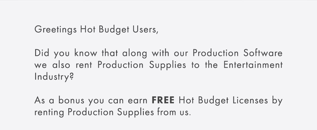 Important Hot Budget Reminder